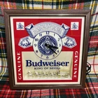 Vtg BUDWEISER Deluxe King of Beers LIGHTED CLOCK SIGN Clydesdale USA Made Mint