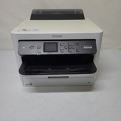 Epson WorkForce Pro WF-M5299 Monochrome Inkjet Printer LOW USE 600 Pgs YELLOWING