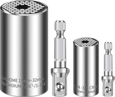 Universal Socket Set (11-32mm 7-19mm) Super Socket for Unscrew Any Bolt Multi-Fu