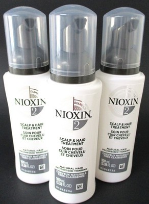 NIOXIN SYSTEM # 2 SCALP & HAIR TREATMENT 3.38 OZ (Lot of 3)