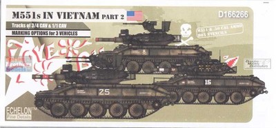 ECH166266 1:16 Echelon Decals - M551 Sheridan in Vietnam Part 2