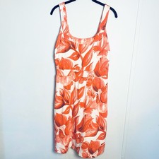 Tommy Bahama Linen Blend Knee Length Sheath Sun Dress Summer Resort Cruise Sz M