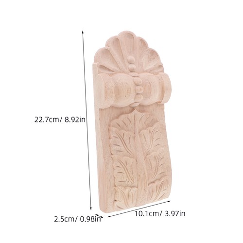  Dekorative Holzonlays: Vintage geschnitzte Applikationen - unbehandelte Holzkränze für - Bild 7 von 12