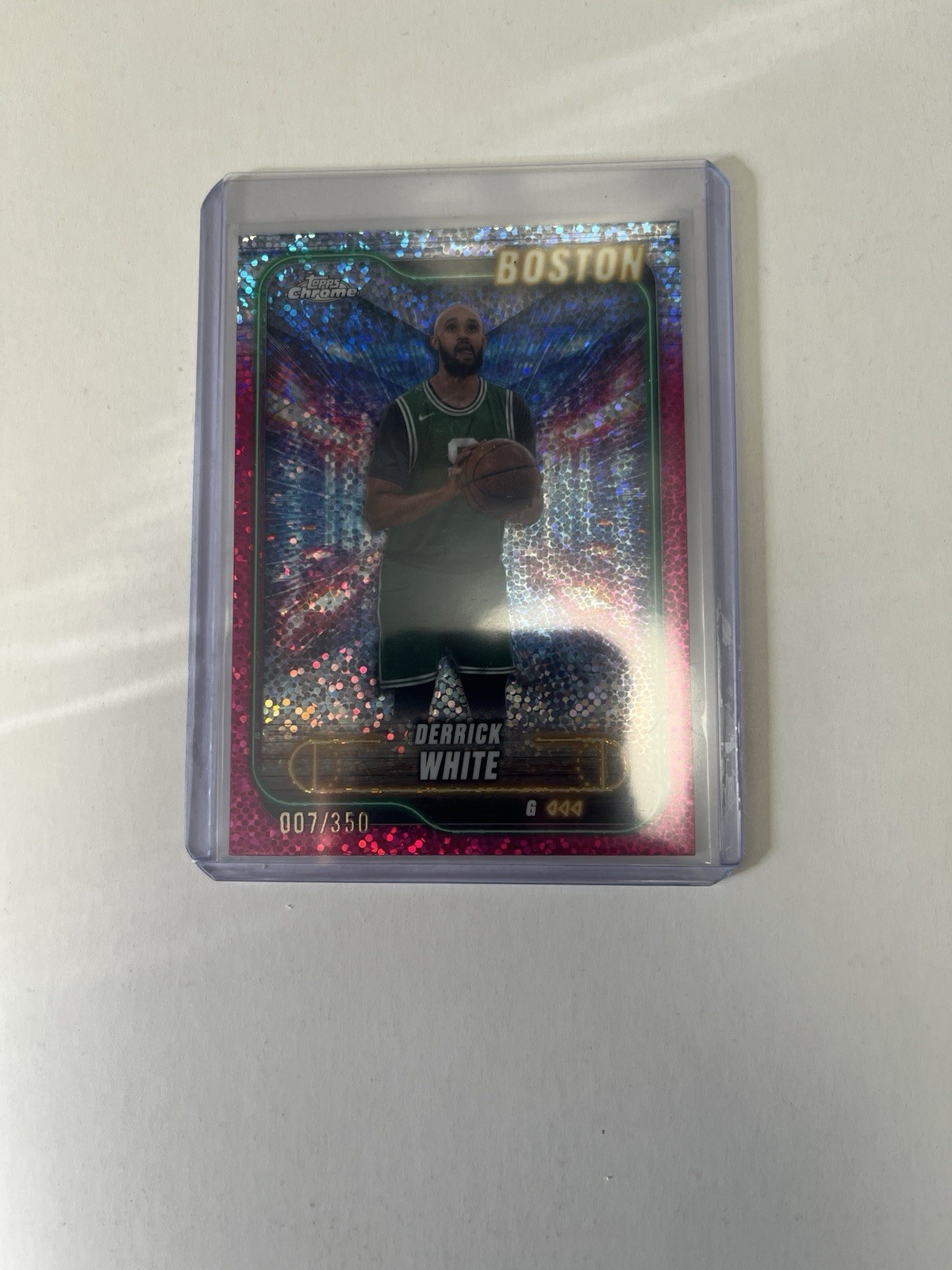 2024-25 Topps Chrome - Derrick White #45 Magenta Speckle Refractor /350