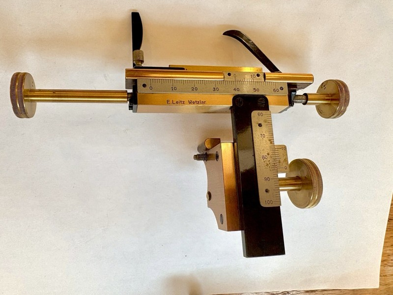 Leitz brass mechanical stage