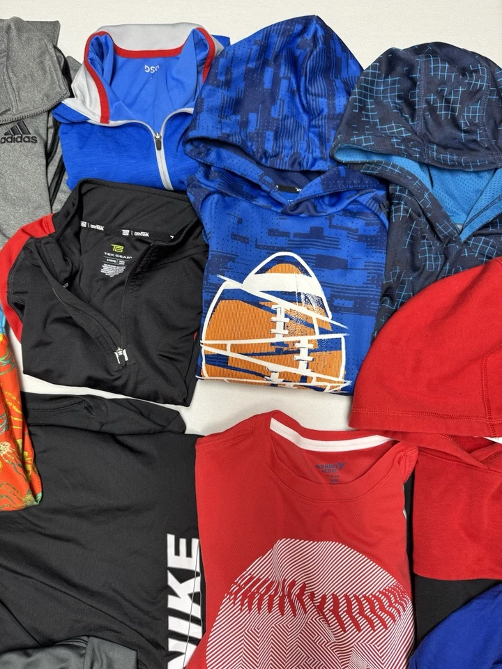 ATHLETIC BOYS CLOTHING LOT 15PCS Nike Under Armor Mixed Brands Youth L-XL - Image 4 of 4