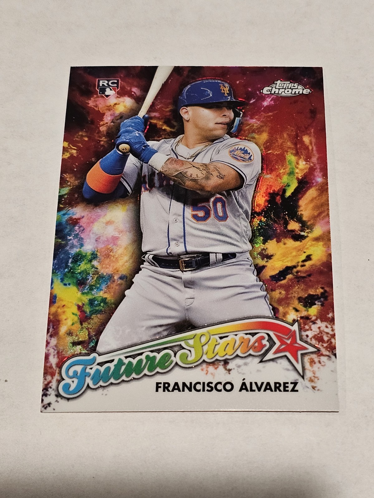 2023 Topps Chrome #FS-17 Francisco Alvarez Future Stars RC New York Mets