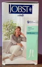 JOBST SOSOFT SUPPORT COMPRESSION CT KNEE HIGH SOCKS SZ MED 8-15 MMHG SAND - NEW