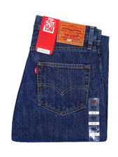 Image of Levis 501 Mens Original Straight Fit Regular Leg Denim Jeans New