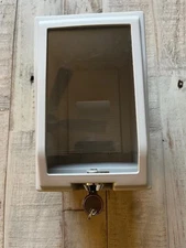 Floppy Disk Box Vintage 3.5" Media Storage Locking Case Holder w/Keys