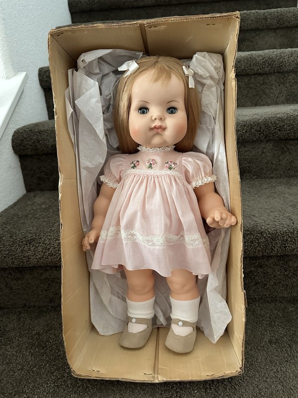 1963 Vogue 17” Baby Too Dear Doll Eloise Wilkin Original Outfit And Box Rare