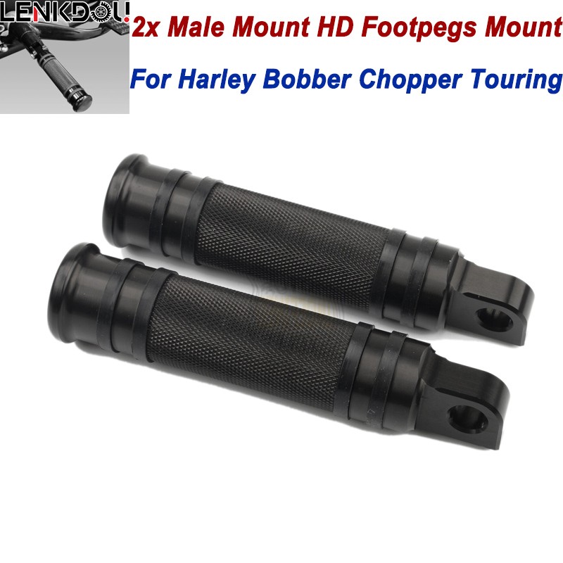 Motorcycle Male Mount Foot Pegs For Harley Touring Sportster Softail Dyna Bobber