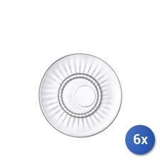 6x Bormioli Rocco Barshine Untertasse aus Glas f&uuml;r Espressotasse 14 cm
