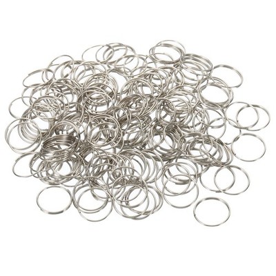 200Pack Kronleuchter Splitterring 15mm/0.6'' AD Geteilter Kreisring Clip Silber