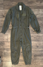 Lot of 2, U.S. Military Coveralls 42R Green Fire Resistant CWU 27P Flight Suits