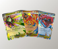 Pokemon Karten Mega Meganie, Flambirex & Impergator EX Set - Erhabene Helden