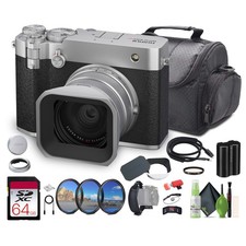 FUJIFILM GFX100RF 102MP Large Format Mirrorless Digital Camera Silver