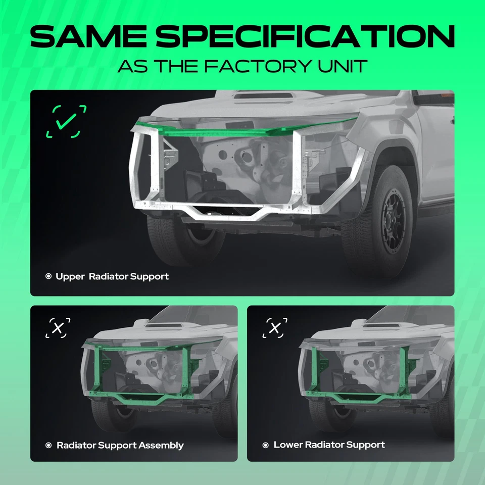 Conjunto de soporte de radiador para Toyota 4Runner 2006-2009 acero SUV 4 puertas 5320135212 Foto 4 de 4