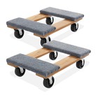 12 in. x 18 in. Furniture Moving Dolly, 2-Pack, Hardwood with Swivel Casters