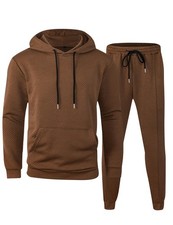 Men's Tracksuit 2 Piece Sweatsuit hoodie Long Sleeve Pullover Athletic Suit F...