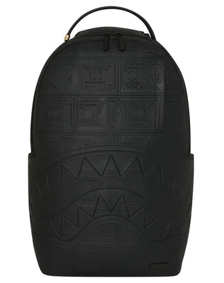 Sprayground Embossed MONEY HEIST Backpack New Black Bookbag Kids School Bag