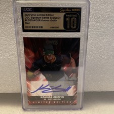 KONNOR GRIFFIN 2026 Onyx Limited Edition CGC Signature Series Red 8/175 CGC 10