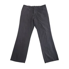 Perry Ellis Button Fly Casual Pants Men's 38x30 Terra Brown Wide Leg EUC Comfort