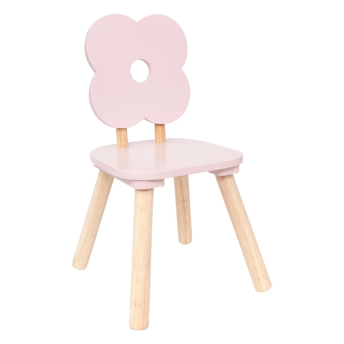 Chaise enfant Douceur 47cm rose : petit siège en bois rose pour table de jeux