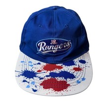 MLB Hat Boys OSFM Blue JR. Rangers Paint Splatter Snapback Baseball Cap BDA