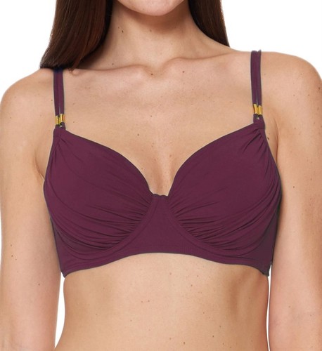 NWT Bleu Rod Beattie 38D Solid Underwired Bikini Swim Top Coral 126821 - Picture 3 of 3