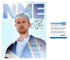 JAMES BLAKE SIGNED TRYING TIMES OVERGROWN SINGER 8x10 PHOTO - ACOA COA