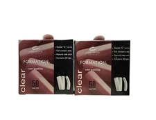 Creative CND Formation Versatile CLEAR Nail 50 Tips - Pack of 2 - (Choose Yours)