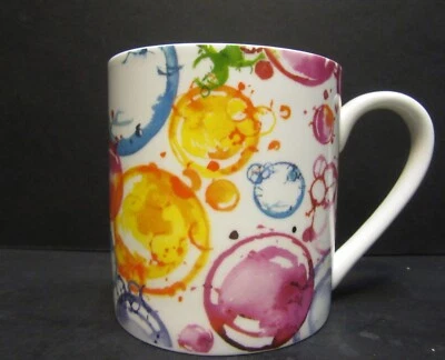 R A LAWRENCE Extra Large Fine Bone China One 1 Pint Pot Mug Rik's Bubbles Decorated In The UK