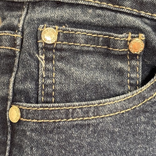GoGo Star Womens 5 Blue Jeans Skinny Leg Dark Wash Logo Rivetts - Picture 2 of 11