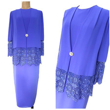 Mother of the Bride Lace Dress Size Medium Evening Vintage 1980s Wedding