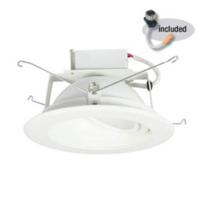 Nora Lighting NLCBC-66935XMPW 6'' Cobalt LED Retrofit Adjustable Powder White 35K