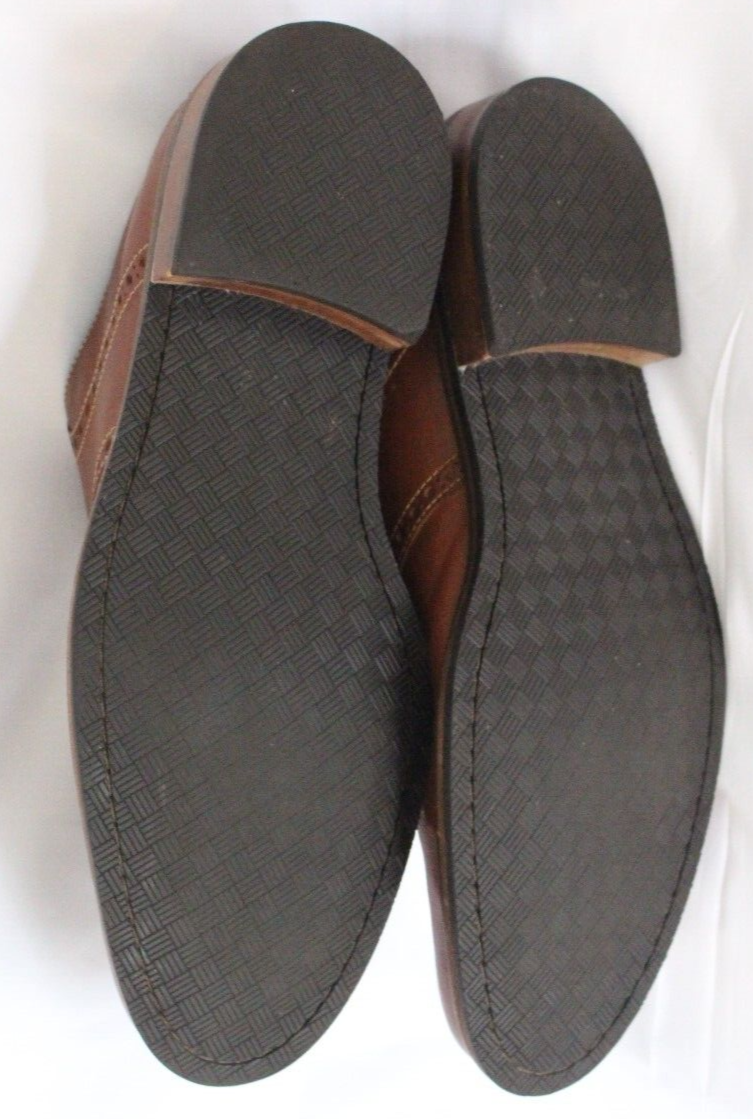 SAOLA Scarpe eleganti Cole Haan Drake C10509 uomo 11M pelle marrone punta alare Oxford derby