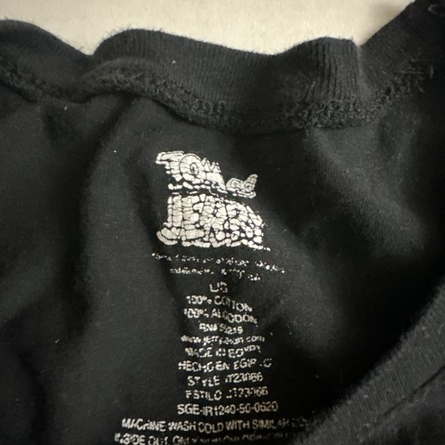Kids T-Shirt Tom and Jerry Brand Black Size Large with Front and Sleeve Graphic - Picture 4 of 7