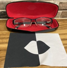LULU GUINNESS L745 MID 51/16 135 Black Navy WOMEN'S EYEGLASSES FRAMES W/ CASE