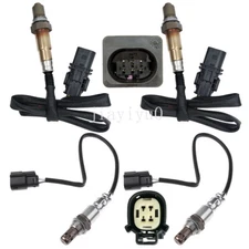 4pcs Front+Rear Oxygen Sensor For 13-19 Ford Explorer 3.5L Only fit Turbocharged