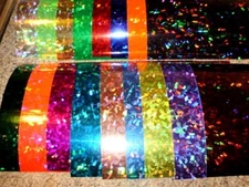 12" x 12" 1 Sheet Holographic CRACKED ICE Fishing Lure Tape in 17 Colors