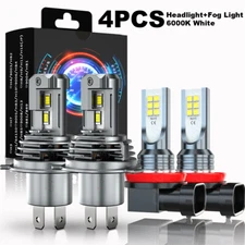 H4/9003+H11 LED Headlight Bulbs Kit Hi/Low+Fog Light for Nissan Tiida 2007-2015