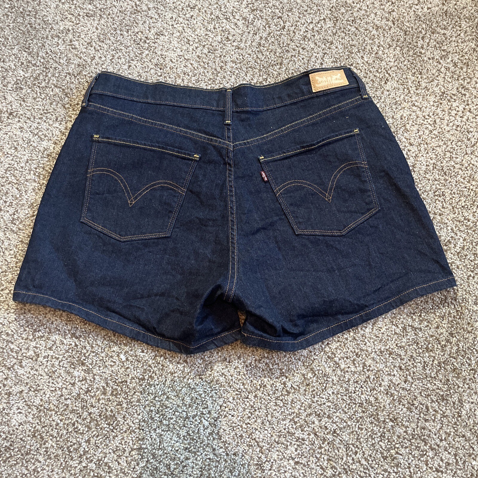 Womens Levi’s Shorts Size 14 Dark Wash Denim Waist 34 - View 2