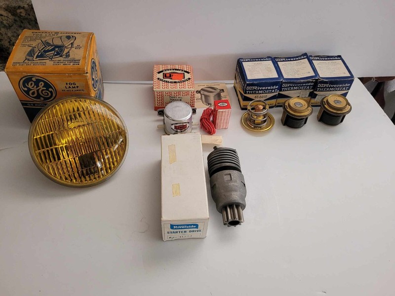 Vintage Auto Repair Parts, Lot Of 6- Starter Drive, Washer Motor Kit+ 4