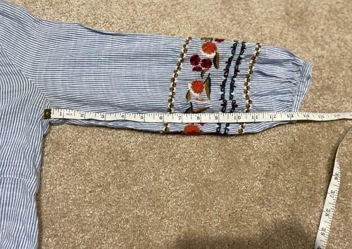 Zara Größe M bestickte Tunika mit Knöpfen, Quasten und Taschen - Bild 5 von 6