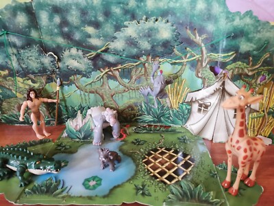 Famosa Disney Tarzan Gorilla Crocodile Giraffe Jungle Camp Fold