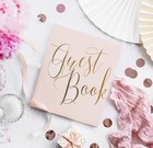 Gästebuch Hochzeit "Guest Book" rosa/gold Hochzeitsalbum Hochzeitsdeko