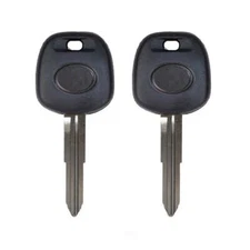 New Uncut Blank Transponder Key Replacement for Toyota 4C Chip TOY57-PT (2 Pack)