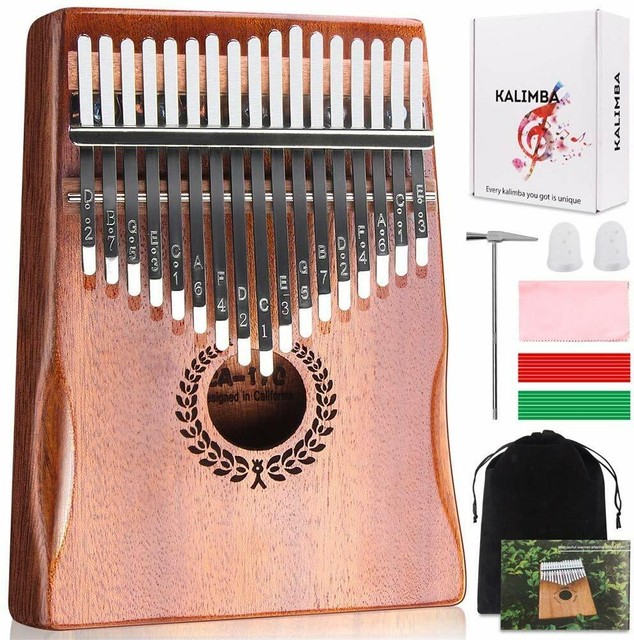 Kalimba Thumb Piano W/ Bag & Tuning Hammer 17Key Music Instrument For