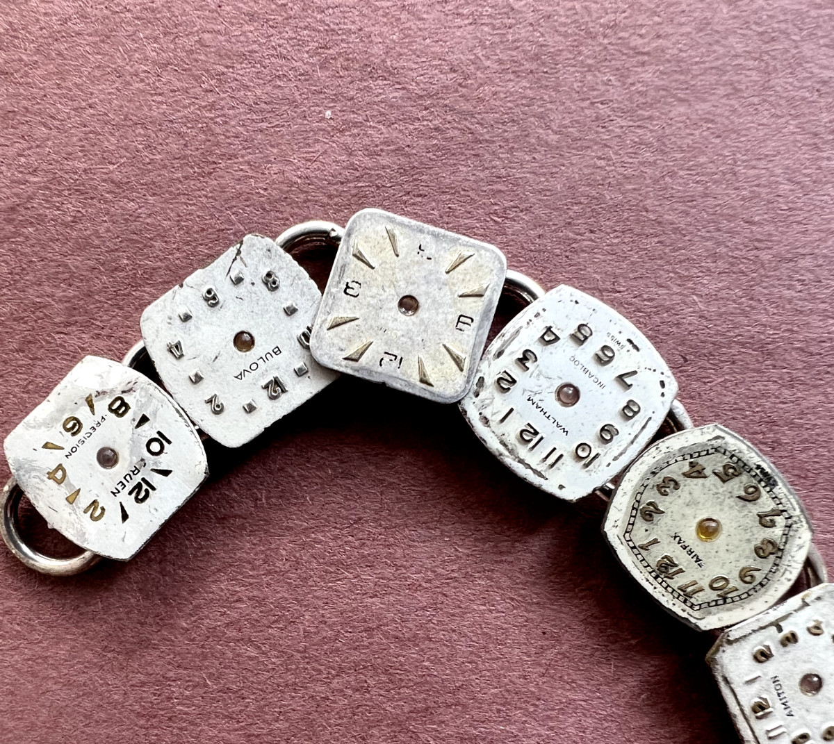 Unique Statement Vintage Multi Watch Face Bracele… - image 11